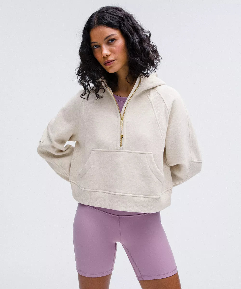 Sweat à capuche Scuba Oversized demi-zippé