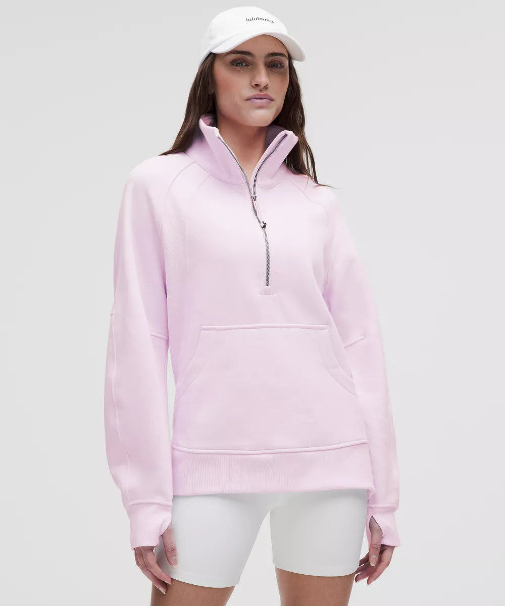 Sweat demi-zippé Scuba Oversized à col cheminée Long
