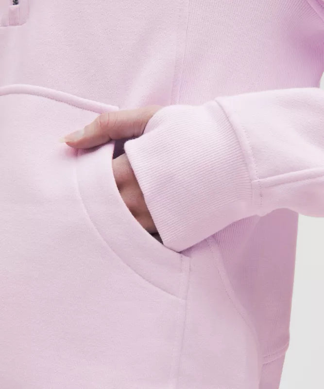 Sweat demi-zippé Scuba Oversized à col cheminée Long